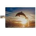 thumbnail image 3 of PKQWTM dolphin leaping jumping shining sunset sea water Book Cover Book Protector Book Sleeve Book Pouch Book Bag 6x9 inch, 3 of 4