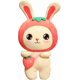 thumbnail image 1 of Bunny Plush Cute Strawberry Bunny Stuffed Animal 12inch,Pink Bunny Pillow,Strawberry Rabbit with Backpack,Soft Bunny Doll for Boys and Girls, 1 of 4