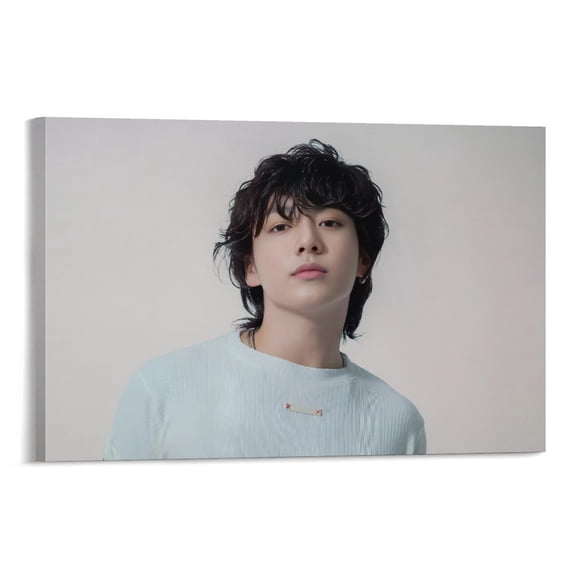 Jung Kook Poster Painting On Canvas Wall Art Poster Scroll Picture Print Living Room Walls Decor Home Posters 12x18inch(30x45cm)