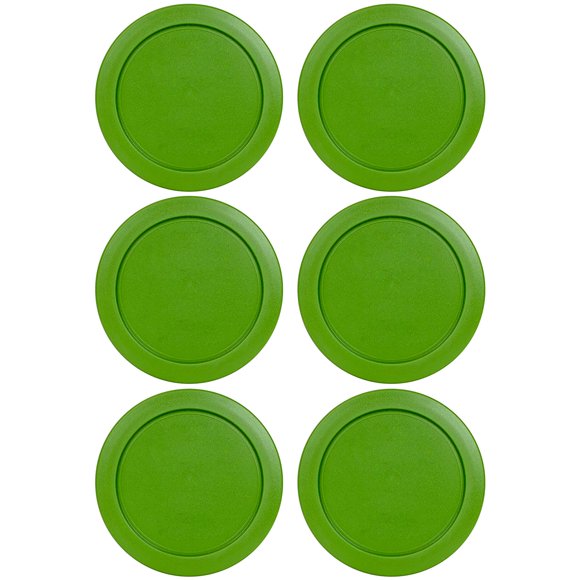 Tapa de contenedor MRX Solutions de plástico verde de 7.5 pulgadas, paquete de 6