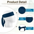 thumbnail image 3 of Uxcell Head Ties Headband Ninja Karate Headband Adjustable Sports Tie Back Navy Blue, 3 Pack, 3 of 7
