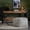 Lafayette Square, variant on Chouteau 22" Square Pouf Ottoman Black & Ivory