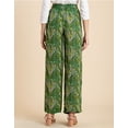 thumbnail image 4 of Moomaya Wide Leg Printed Palazzo Pants For Womens, Elastic Waist Bottoms, 4 of 9