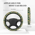 thumbnail image 5 of Daiia Pineapples Palm Leaves Steering Wheel Cover Auto Steering Wheel Covers Breathable Anti-Slip Steering Wheels Car Interior Decor Accessories for Men Women Universal 15 Inch, 5 of 8
