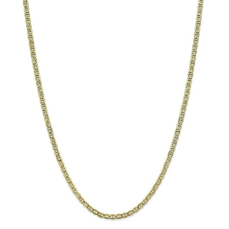 10k Yellow Gold 3.20mm Link Anchor Chain Necklace 16 Inch Pendant Charm Gifts For Women For Her