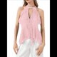 thumbnail image 1 of Camisola con Volantes y Cuello Halter para Mujer Rosa L, 1 of 7