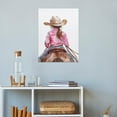 thumbnail image 3 of AVOI Girl On A Horse Cowgirl Canvas Wall Art, Vintage Cowgirl Nursery Wall DecorGirl's Rustic Wall Art, Cowgirl Nursery Decor for Girl's Bedroom Nursery Room, Cowgirl Home Decor Unframe: 12x18in, 3 of 6