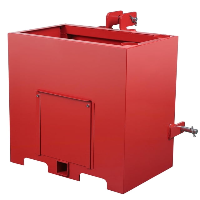 800 lbs Capacity Tractor Ballast Box, Heavy Duty Category 1 3-Point Hitch Ballast Box with 5 Cu