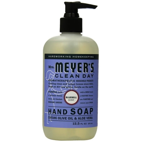 Mrs. Meyers Liquid Hand Soap, Bluebell 12.5 oz (Pack of 3)