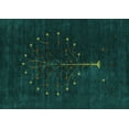 thumbnail image 1 of Ahgly Company Indoor Rectangle Abstract Turquoise Blue Contemporary Area Rugs, 6' x 9', 1 of 4