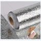 thumbnail image 4 of Papel de contacto plateado para salpicaduras de cocina, papel tapiz a prueba de agua/aceite, papel tapiz metálico para despegar y pegar, papel de contacto de papel de aluminio autoadhesivo de 16 "X 11, 4 of 5
