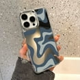 thumbnail image 1 of Wavy Pattern Painted Case For iPhone 14 Funda Makeup Mirror Cases For iPhone 15 11 14 12 13 Pro Max X XR XS Max Shockproof Cover UC34 For iPhone 15Pro Max, 1 of 6