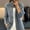 Gray, variant on SMihono Fleece Sherpa Lined Sweater Cardigan Coat for Women 2024 Women's Winter Sweater Cardigan Solid Color Suit Collar Long Sleeved Knitted Jacket Brown 4