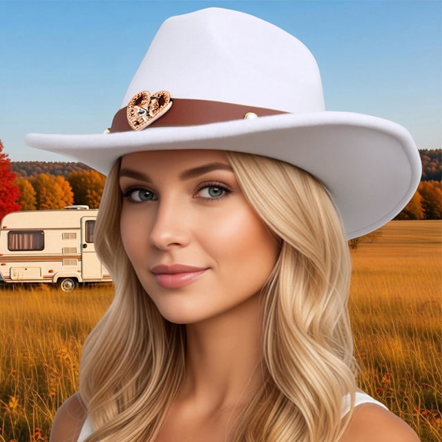 Chapeau de Cowboy Classification des Produits Style Western avec Bandeau Classique pour Hommes et Femmes