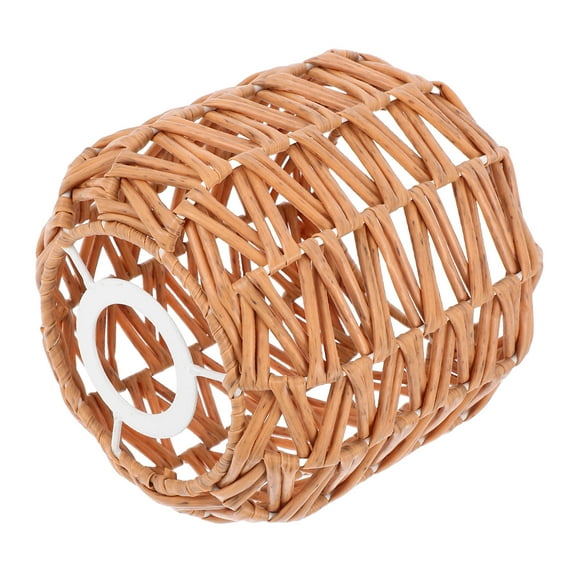 BESTYASH Wicker Rattan Shade Pendant Lighting Khaki Round Cover for Restaurant 1 PCS