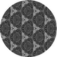 thumbnail image 1 of Ahgly Company Machine Washable Indoor Round Transitional Charcoal Black Area Rugs, 8' Round, 1 of 7