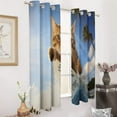 thumbnail image 2 of Surfing Cat Blackout Curtains for Bedroom Curtains Insulated Room Darkening Window Drapes for Living Room, 2 of 7