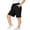 Black, variant on Women's Casual Heather Knit Plus Size Shorts Elastic Waist Drawstring Loungewear Shorts with Pockets