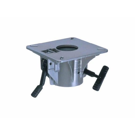Garelick EEz-in 99036 360-Degree Positive Lock Swivel Spider Mount, Smooth Stanchion, Silver Powder Coat Finish