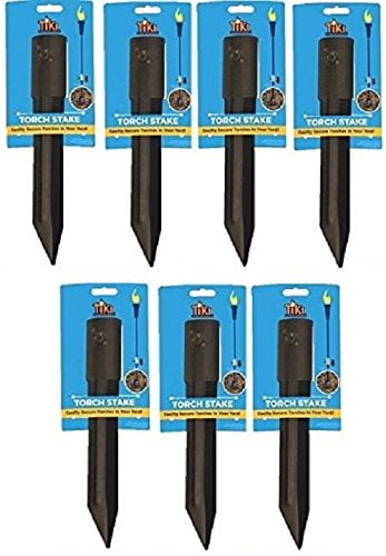 Torch Stake Black, Quantity of (7) : Lamplight Farms Tiki Torch Ground Stakes Ship from... by