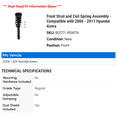 thumbnail image 2 of Front Strut and Coil Spring Assembly - Compatible with 2006 - 2011 Hyundai Azera 2007 2008 2009 2010, 2 of 2