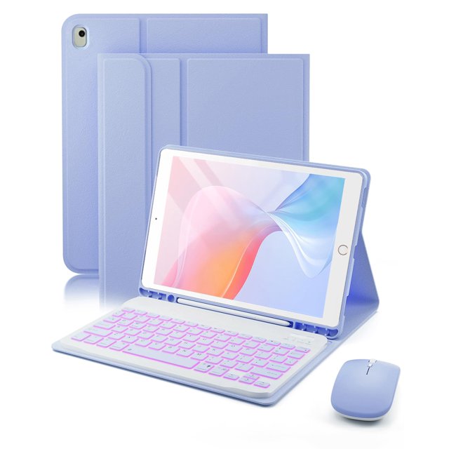 Funda con teclado TUNKARMOR para iPad de 9.ª, 8.ª y 7.ª generación 10.2