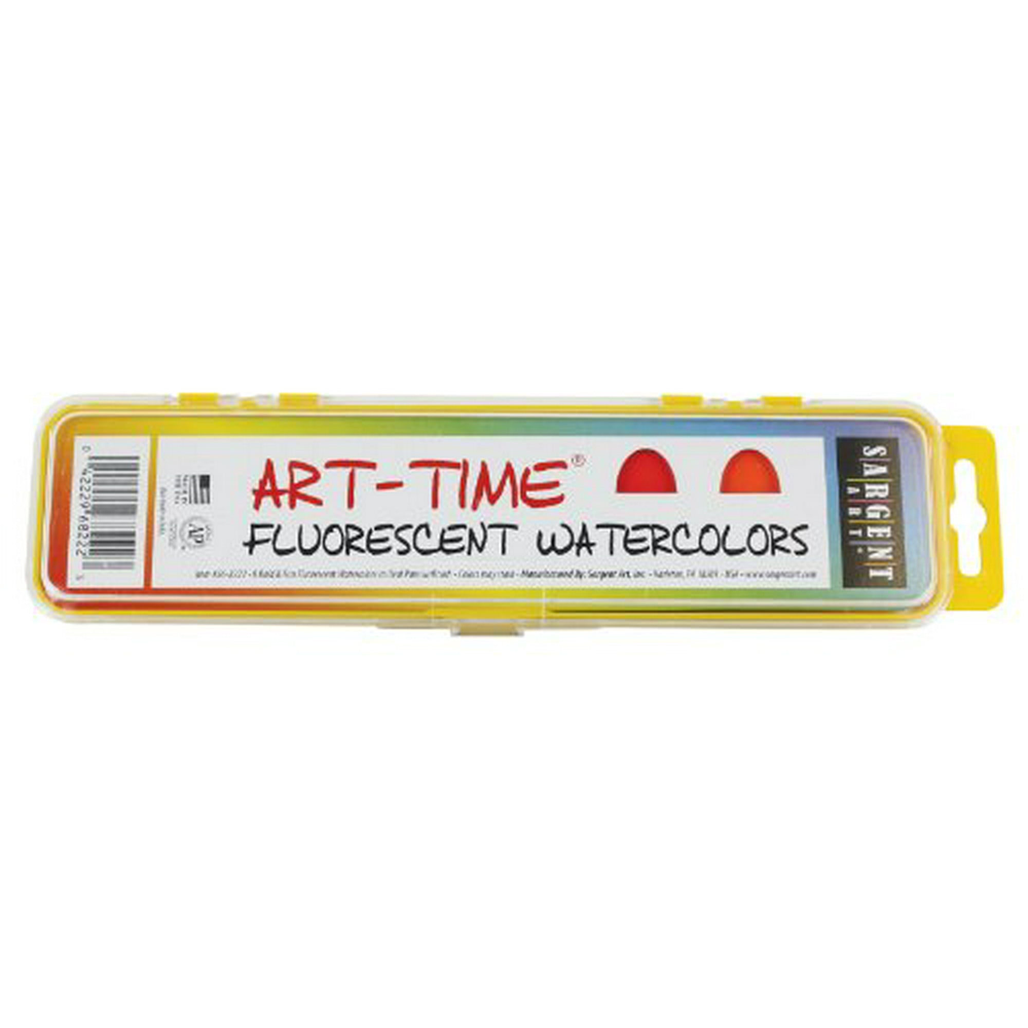 Sargent Art 66-8222 Art Time 8-Count Fluorescent Watercolor Pan Set With Brush | Walmart Canada