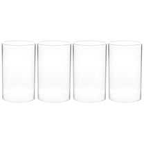 Sipeihong 4PCS Clear Glass Cylinder Candleholder for 15cm