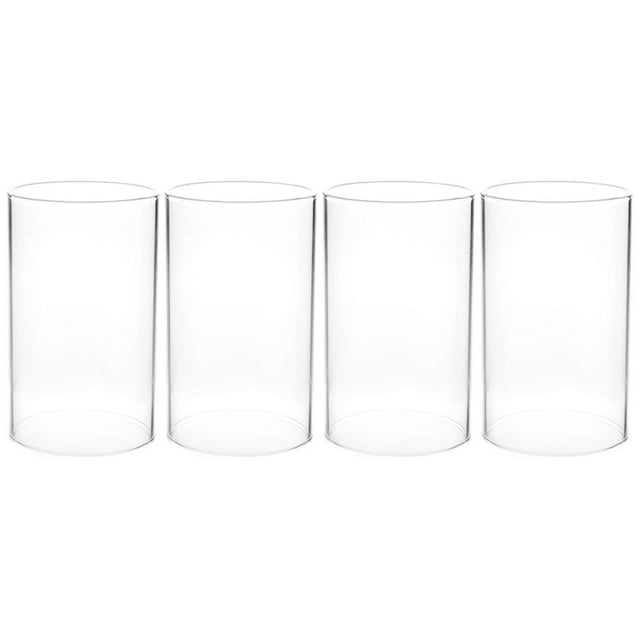 Cubiertas transparentes de vidrio para velas, cubiertas simples para velas a prueba de viento, 4 Uds.
