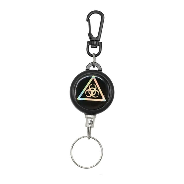 Llavero retráctil, llavero, clip para credencial, llavero con accesorios, porta credencial para camping, adultos, actividades al aire libre, pesca y