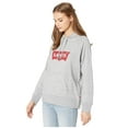 thumbnail image 3 of Levi's Womens Graphic Sport Hoodie Good Sportswear Batwing Smokestack Heather, 3 of 3