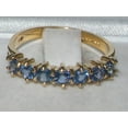 thumbnail image 4 of LBG 10k Yellow Gold Natural Sapphire Womans Eternity Ring - Size 8.75, 4 of 7