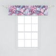 thumbnail image 2 of Ambesonne Tropical Window Valance with Rod Pocket, Exotic Colorful Botanical, 54" X 18", Dark Turquoise Pale Pink, 2 of 2