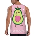thumbnail image 3 of Xecao Cute Avocado Men's Tank Top Workout Quick Dry Sleeveless Gym Jogging Muscle Shirts Summer Swim Beach Tops, 3 of 9