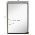 thumbnail image 2 of Hamilton Hills 16x24"" Wenge Framed Mirror | Wall-Mounted Decor, 2 of 6