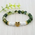 thumbnail image 2 of RSAMD Fashion Men's Women' s Natural Lava Stone Owl 8MM Beads Charm Bracelets Jewelry-505-52, 2 of 3
