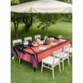 thumbnail image 5 of 60x102 Inch Outdoor Tablecloth with Umbrella Hole Zipper Rectangle Summer Palm Tree Rectangular Tablecloths Outside Waterproof Sunset Ocean Botanical Leaf Patio Table Cloth Cover for Picnic Party, 5 of 8
