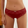 thumbnail image 5 of vigerkar Sexy V-Back Criss Cross Panties Women Floral Lace Underwear Women's Cut Out Lingerie Briefs Red, XL, 5 of 6