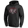 thumbnail image 2 of Men's Black San Francisco 49ers Arch Smoke Pullover Hoodie, 2 of 3