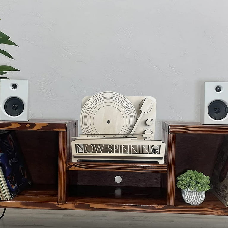 Now SPINNING Vinyl Record Display Stand Shelf Album Player Display
