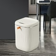 thumbnail image 6 of Bathroom Trash Cans with Lids Portable with Lid for Outdoor Bathroom Kitchen 22L milk white, 6 of 8