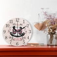 thumbnail image 2 of GZHJMY Silent Non Ticking Round Wall Clock, Panda with Glasses Flowers Home Decor Battery Operated for Living Room, Kitchen, Bedroom, 2 of 4