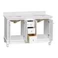 thumbnail image 6 of KBC Bella 60" Solid Wood Double Bathroom Vanity w/ Quartz Stone in White, 6 of 8