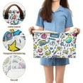thumbnail image 5 of Yayeee Foldable Storage Basket for Shelves with Handles Waterproof Cloth Bins, Blue Doodle Pattern, 5 of 7