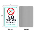 thumbnail image 4 of 2 Pack No Pee and Poop Zone Dog Yard Sign, 12"x 8" .04" Aluminum Reflective Sign Rust Free Aluminum-UV Protected and Weatherproof, 4 of 4