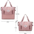 thumbnail image 3 of Travel Duffel Bag for Women Expandable Sports Tote Gym Bag Large Lightweight Shoulder Weekenders Waterproof Bag (Pink), 3 of 4