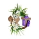 thumbnail image 3 of Guirnalda de Pascua con flores artificiales de ratán simuladas con cruz para el frente morado 35cm, 3 of 9
