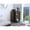 Brown, variant on Black Bar Cart With Two Open Liquor Bottle Shelves, Four , Six Wine And Modern Cabinet Locking System But Without Rail Guards In Rack , Shelves Single Door For Dining Room Use