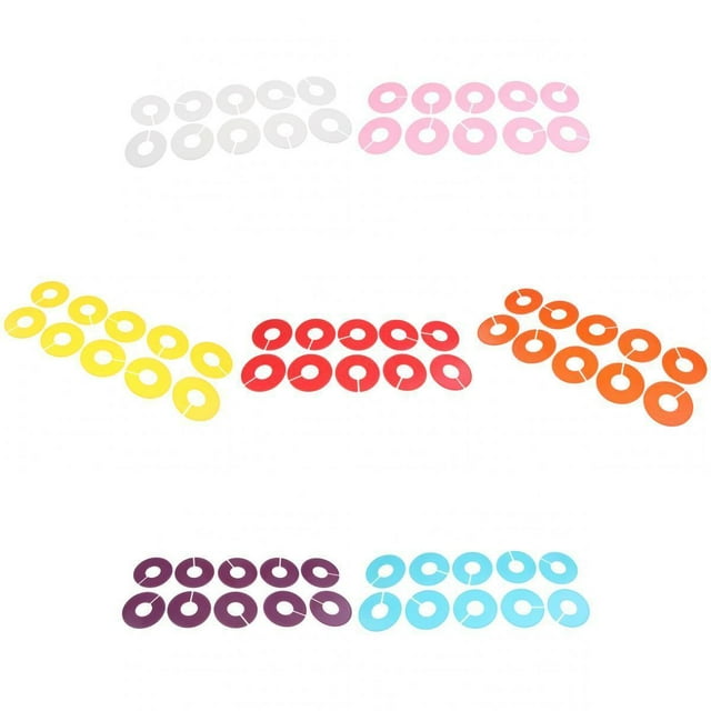 Pack de 70 Percheros Zulema Separadores de Tallas Perchas Separadores de Tallas Armario Divisores de tamaño de estante de ropa