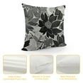 thumbnail image 4 of Creowell Black Grey Gray Pillow Covers Dahlia Modern Geometry Flower Decorative Throw Pillows Outdoor Summer Floral Farmhouse Pillowcases Cushion Case Decor for Home Sofa Couch Bed, 4 of 5